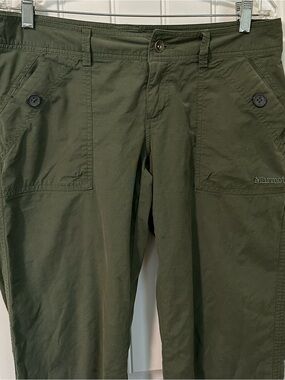Marmot Olive Green Women’s Hiking Pants Roll Up Size 10